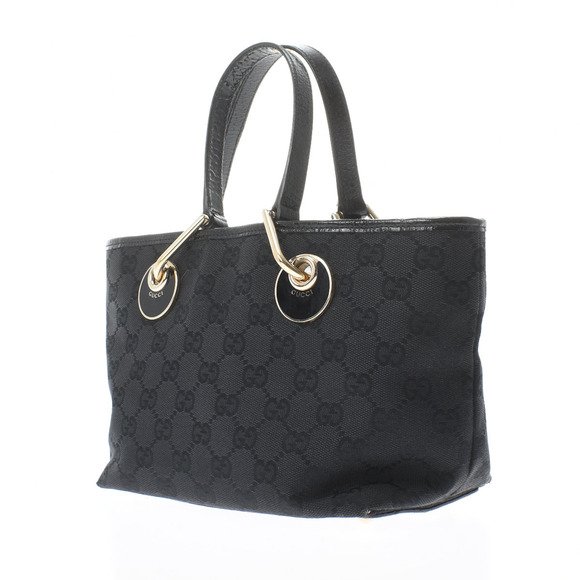 Gucci Mini Black Gold Hardware GG Canvas Handbag - Picture 2 of 14